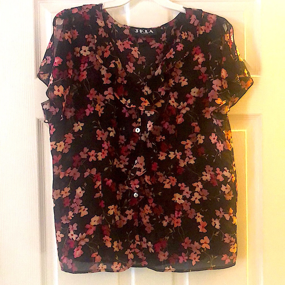 Pink Floral JKLA Blouse